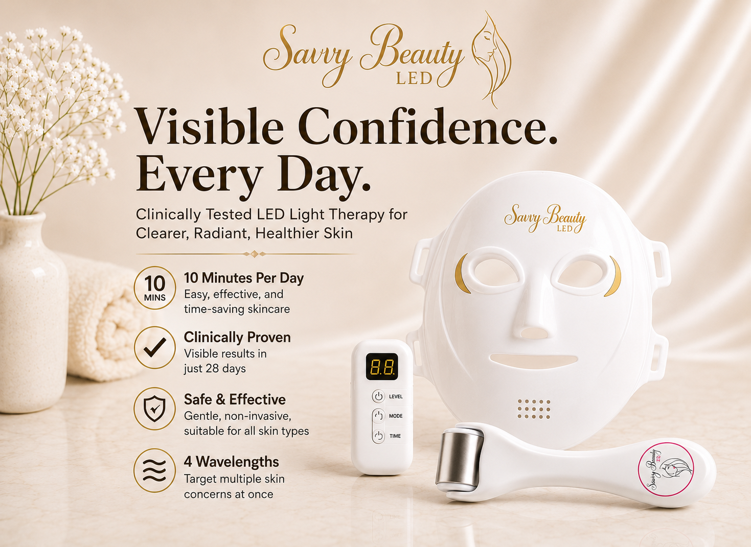 Red Light Therapy Face Mask