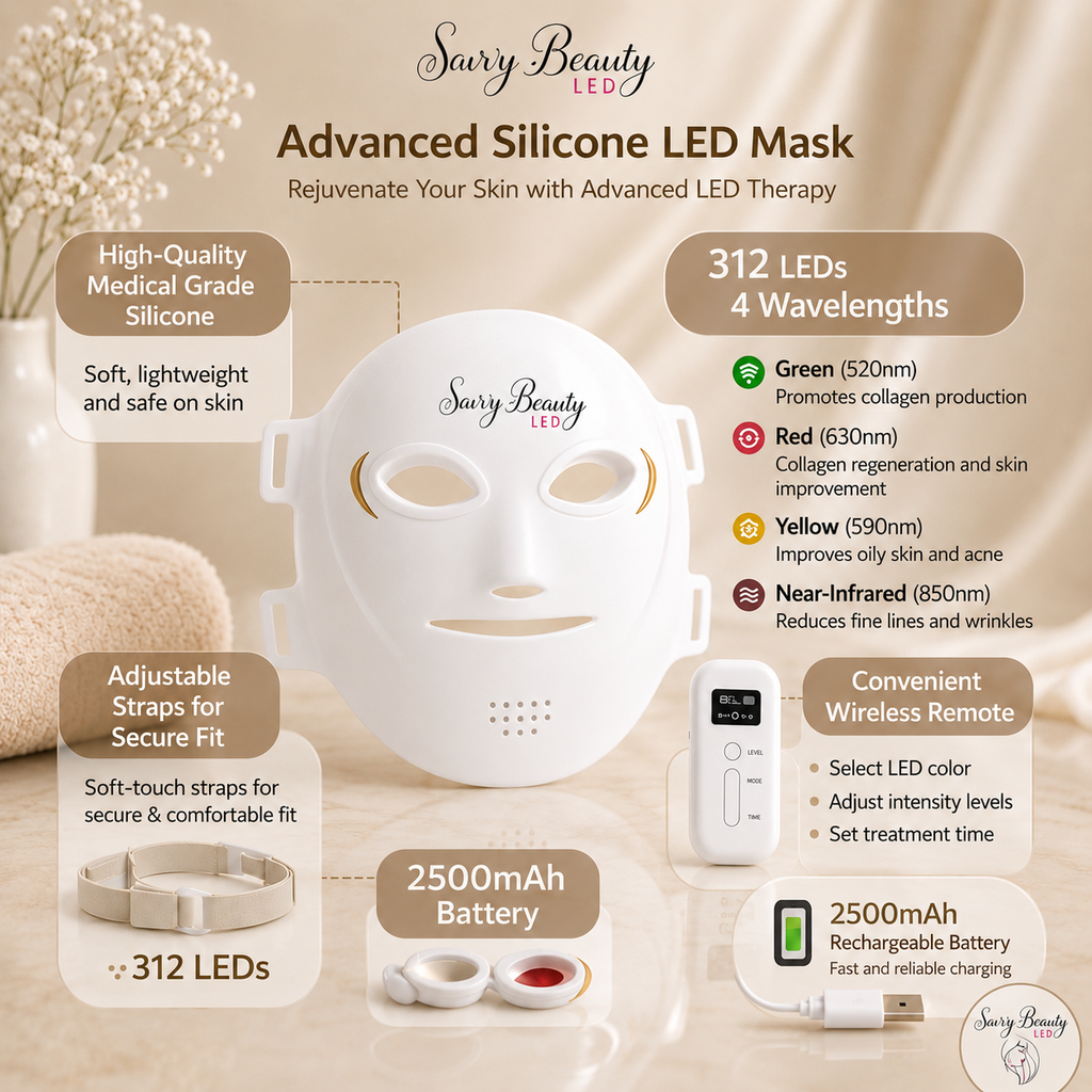 Red Light Therapy Face Mask