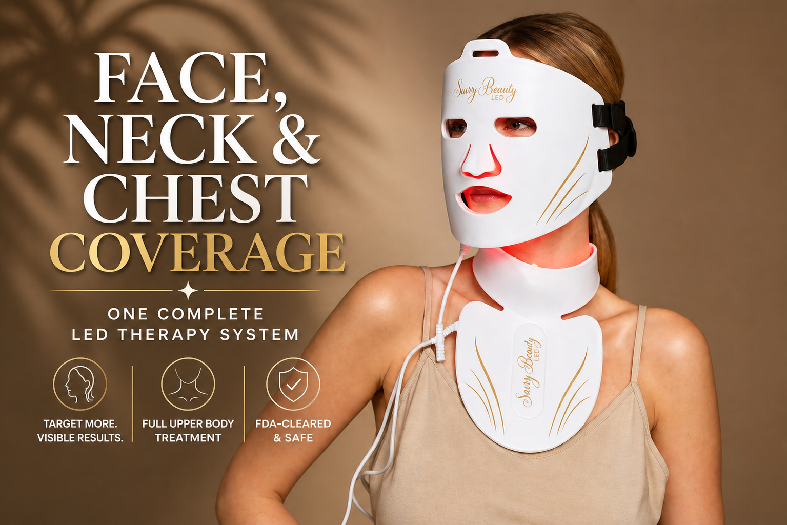 Red Light Therapy Mask for Face and Neck