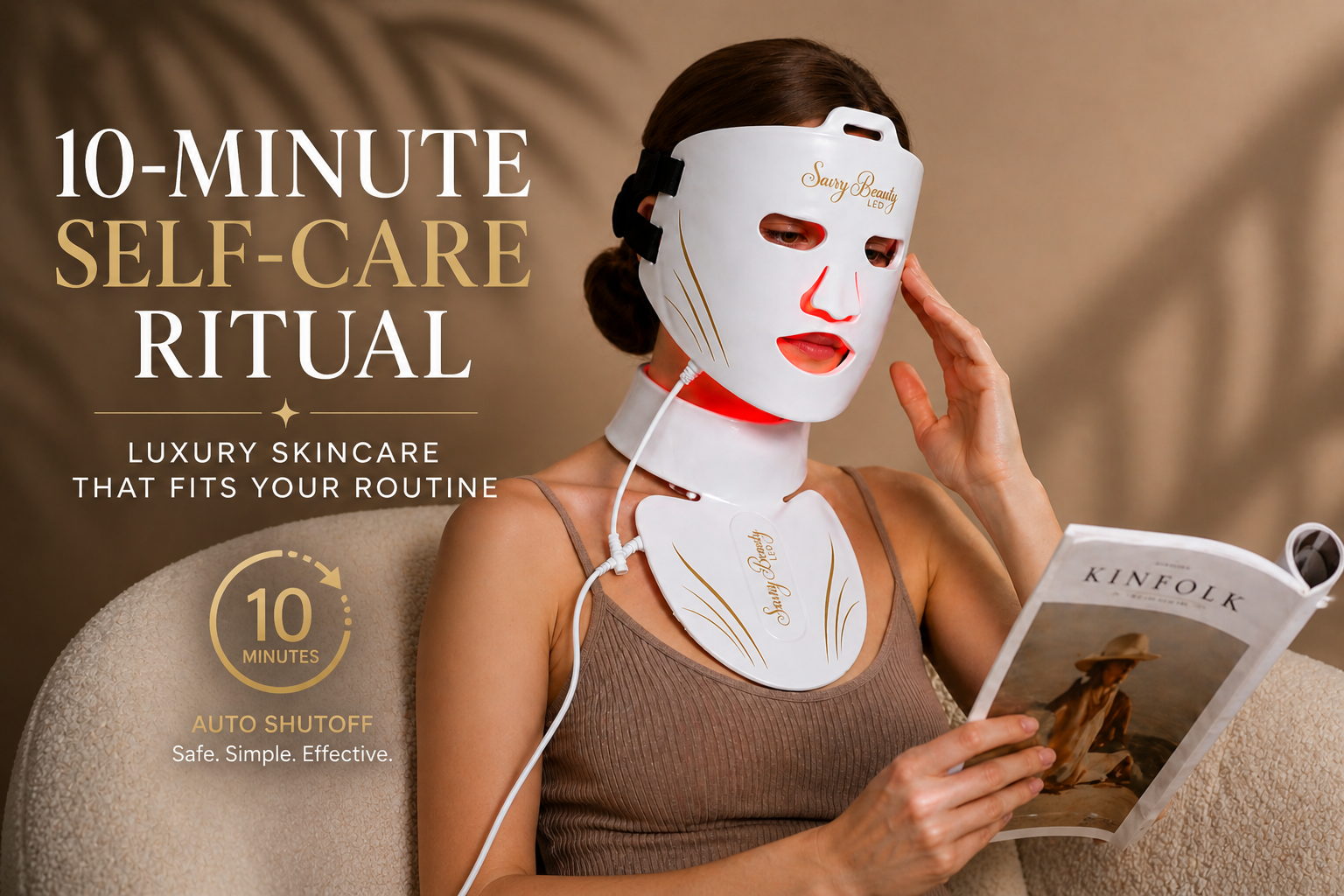 Red Light Therapy Mask for Face and Neck