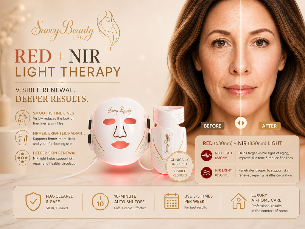 Red Light Therapy Mask for Face and Neck
